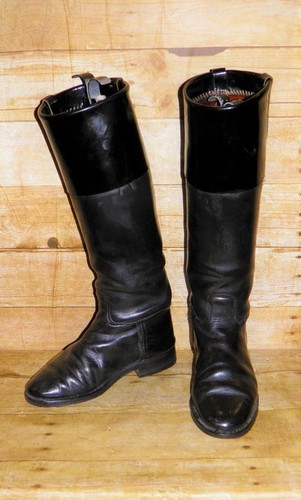 English made black leather - made,