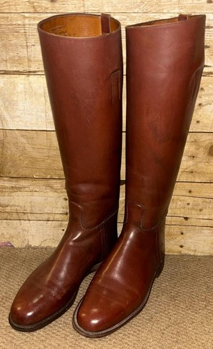 English brown leather long - brown,